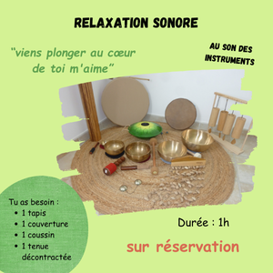 relaxation sonore vibratoire au son des instruments par Elodie Marchand