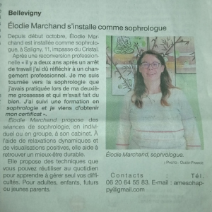 Article Ouest France sur Elodie Marchand à Bellevigny